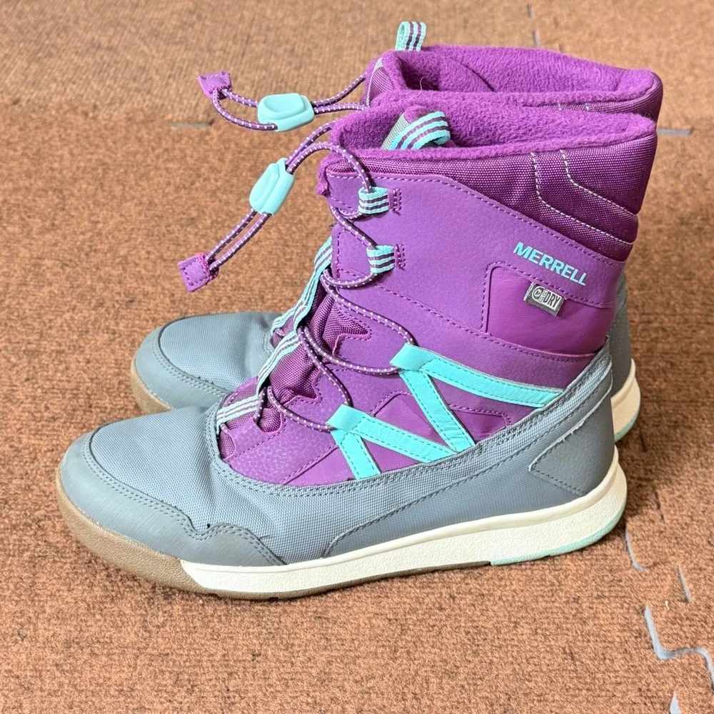 Merrell Snow Crush Waterproof Winter Boots Purple Turquoise MK159174 Womens‎ 6M